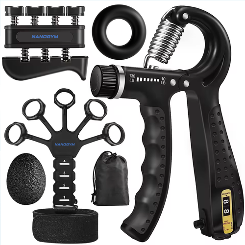 Grip Strength Trainer Kit – Adjustable Hand & Finger Exercisers
