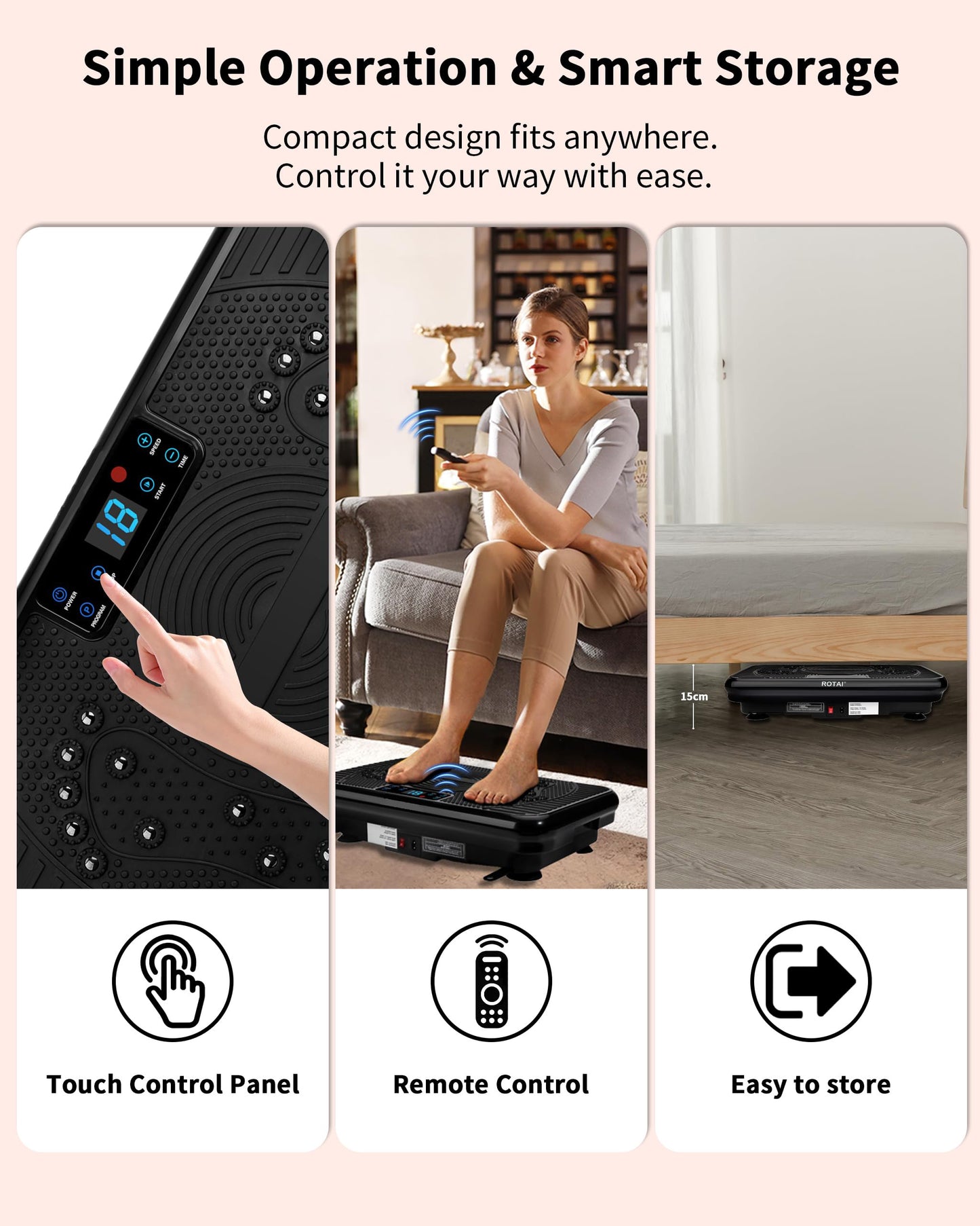 Shake Plate Vibration Exercise Machine for Lymphatic Drainage Massager & Weight Loss for Women and Men