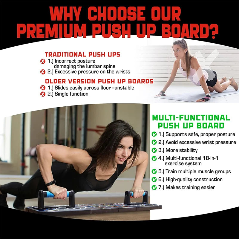Portable Push-Up Training Board | Gym-Style Fitness at Home