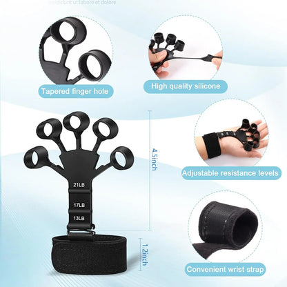 Grip Strength Trainer Kit – Adjustable Hand & Finger Exercisers