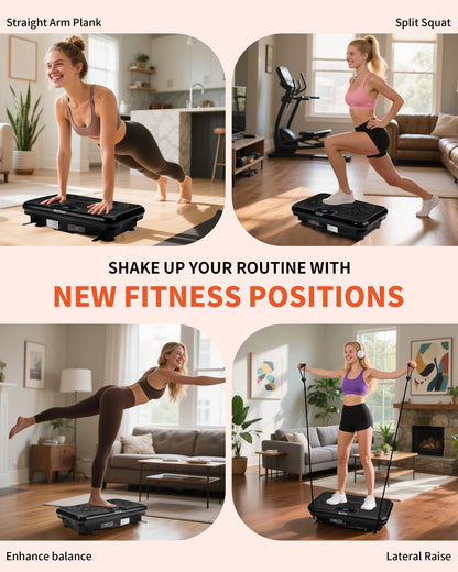 Shake Plate Vibration Exercise Machine for Lymphatic Drainage Massager & Weight Loss for Women and Men