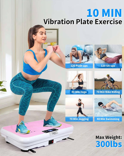 Shake Plate Vibration Exercise Machine for Lymphatic Drainage Massager & Weight Loss for Women and Men
