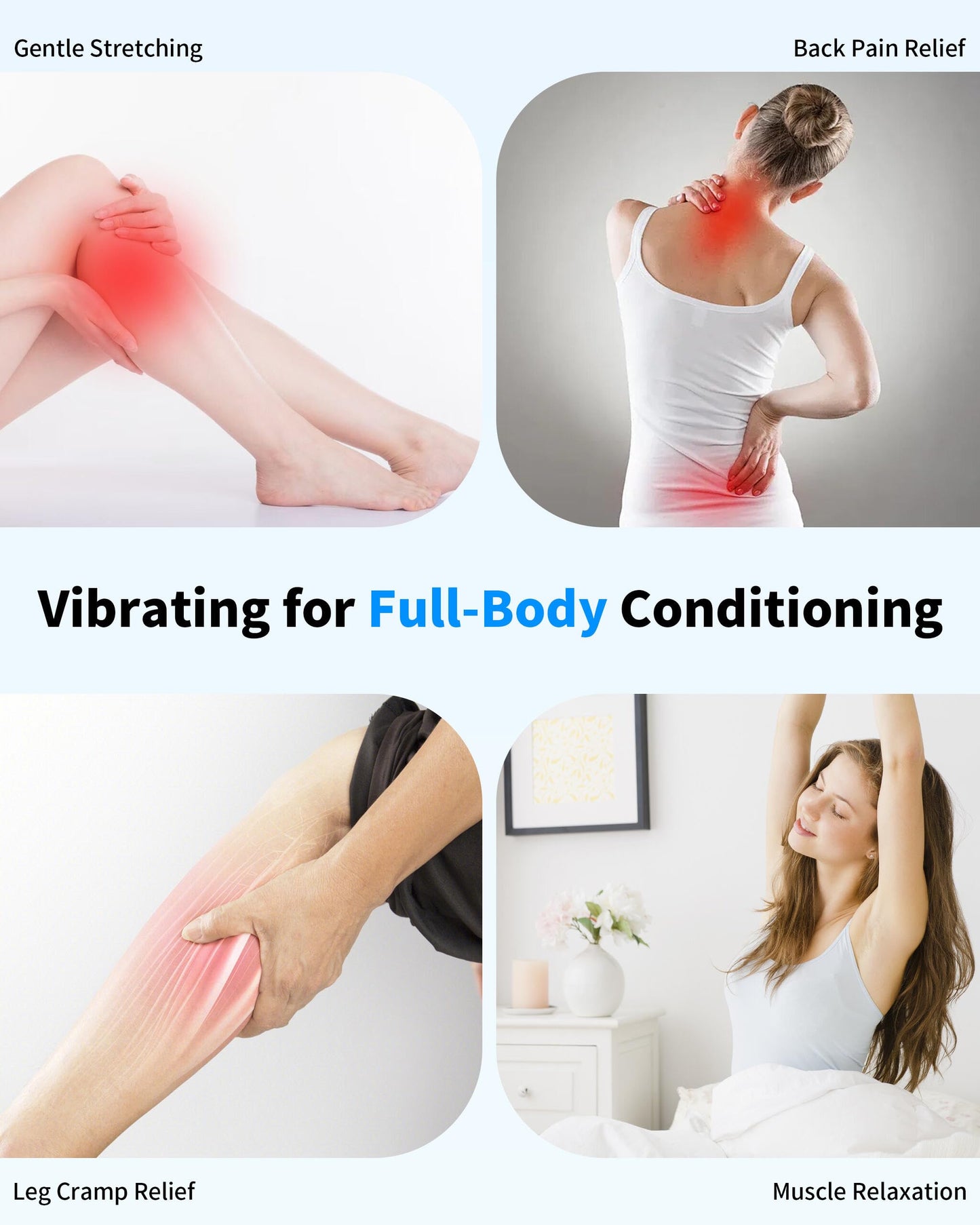 Shake Plate Vibration Exercise Machine for Lymphatic Drainage Massager & Weight Loss for Women and Men